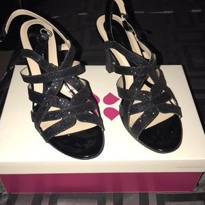 Black sparkly heels